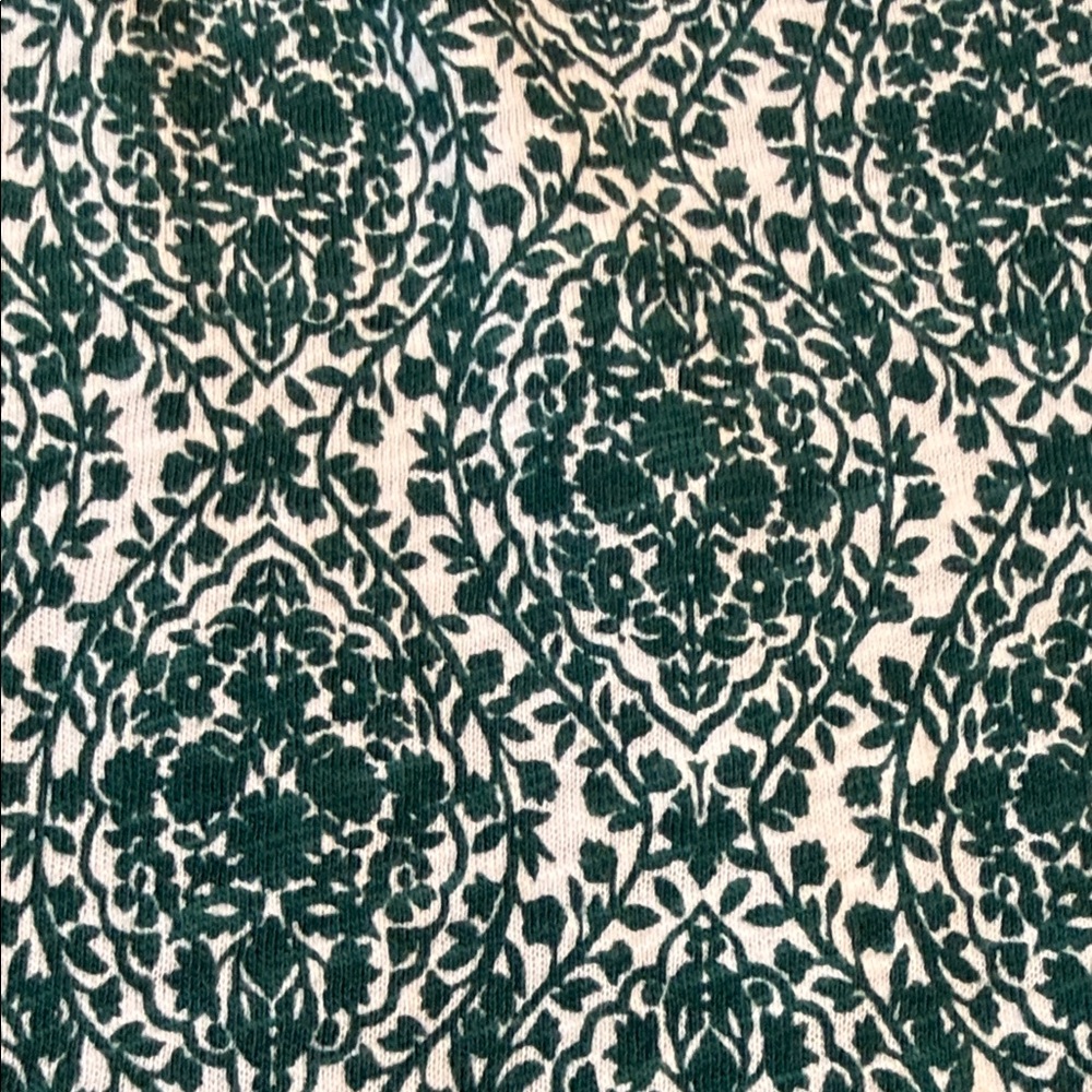 Boden Green Printed V-Neck Mini Dress with Puff Sleeves - Picture 5 of 7